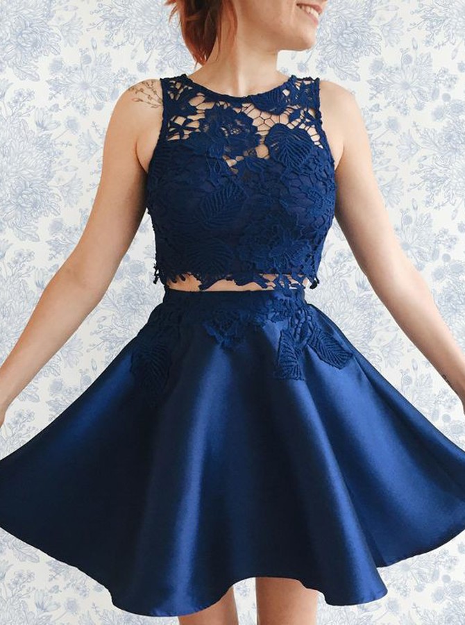 Homecoming Dresses, Homecoming Dresses 2018, Two Pieces Homecoming Dresses, Applique Homecoming Dresses, Short Homecoming Dresses, Short Prom Dresses, Short Party Dresses, Prom Dresses, Cocktail Dress