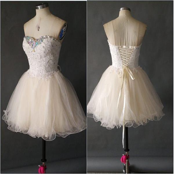 Homecoming Dresses, Homecoming Dresses 2018, Sweetheart Homecoming Dresses, Beadingtulle Homecoming Dresses, Short Homecoming Dresses, Short Prom