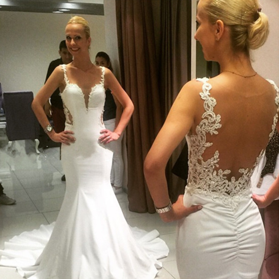 Wedding Dresses 2018 Spaghetti Strap Wedding Dresses 2018 Spaghetti Strap Satin Customize Mermaid